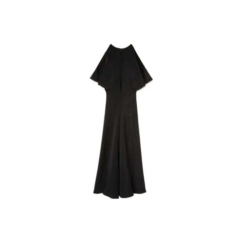 Loro Piana Milena Dress Short Sleeved Dress Women's Black-1