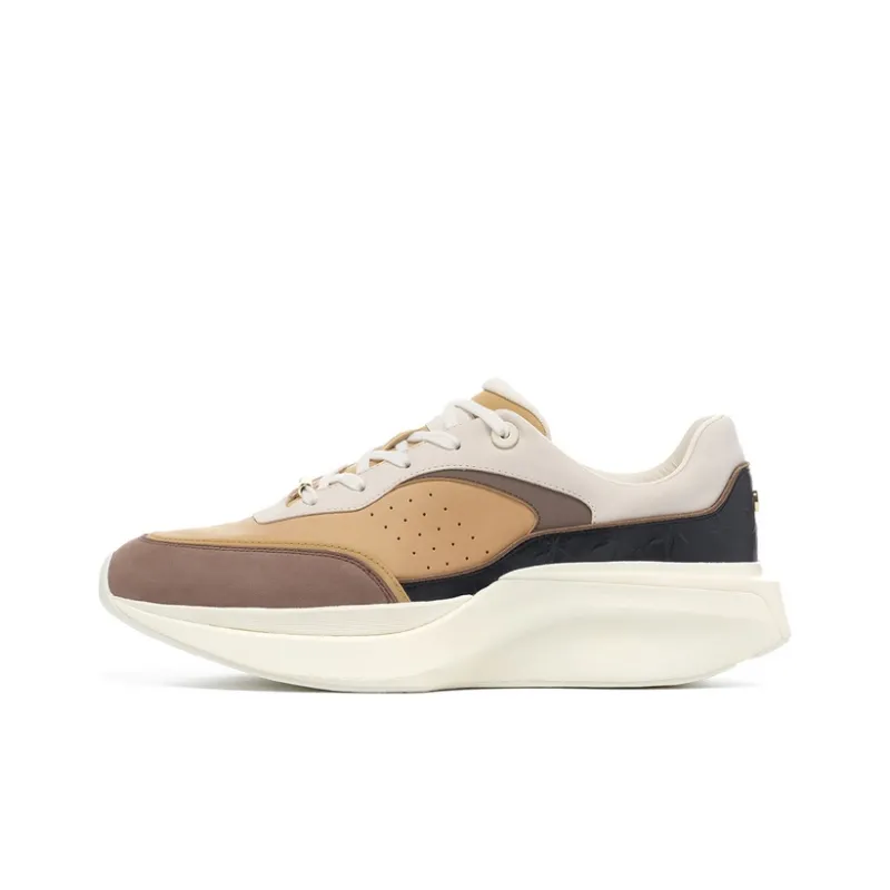 LI NING 1990 Xuanji Cushioning, Wear Resistant Low Top Running Shoes Men's Yellow Umber-0