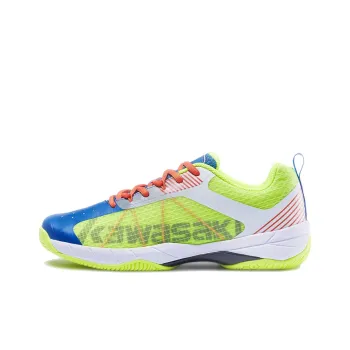 Kawasaki Kings Series Cushioned Slip-Resistant Low-Top Badminton Shoes Unisex Blue Green