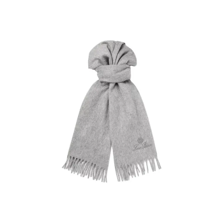 Loro Piana Knit Scarves Men's Gray-0
