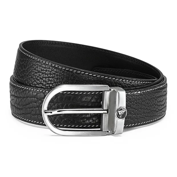 JAGUAR Fashion High Quality Wild Buffalo Leather Thimble Buckle Leather Belts Men's Width 3.4cm-4