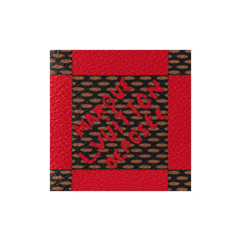 LOUIS VUITTON Pocket Organizer Damier Pop Red-5
