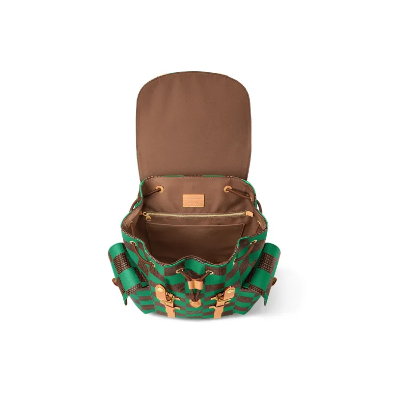 LOUIS VUITTON Christopher Mm Backpack Damier Pop Green-3