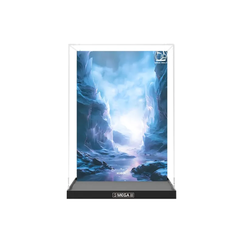 KGBOX Pop Mart Angry Bear Glacier MOLLY 400% 1000% Acrylic Figure Storage Display Case Model Accessories-36