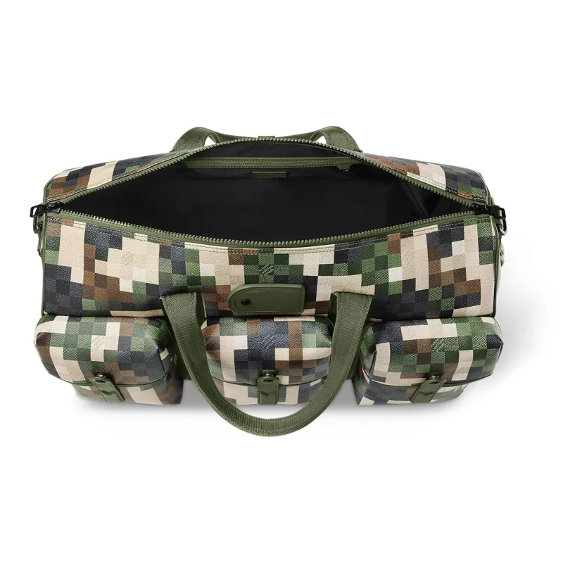 LOUIS VUITTON Keepall Canvas Monkey Bag, Shoulder Bag, Crossbody Bag, Handbag 55 Men's Camouflage-3