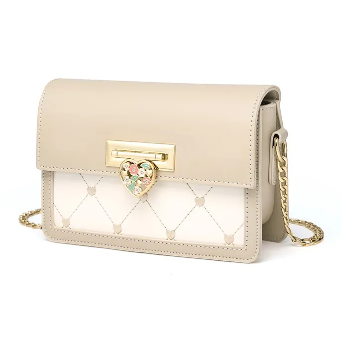 AUGTARLION Artificial Leather Small Square Bag Shoulder Bag Crossbody Bag Regular Women's Light Apricot/Agate Red-1