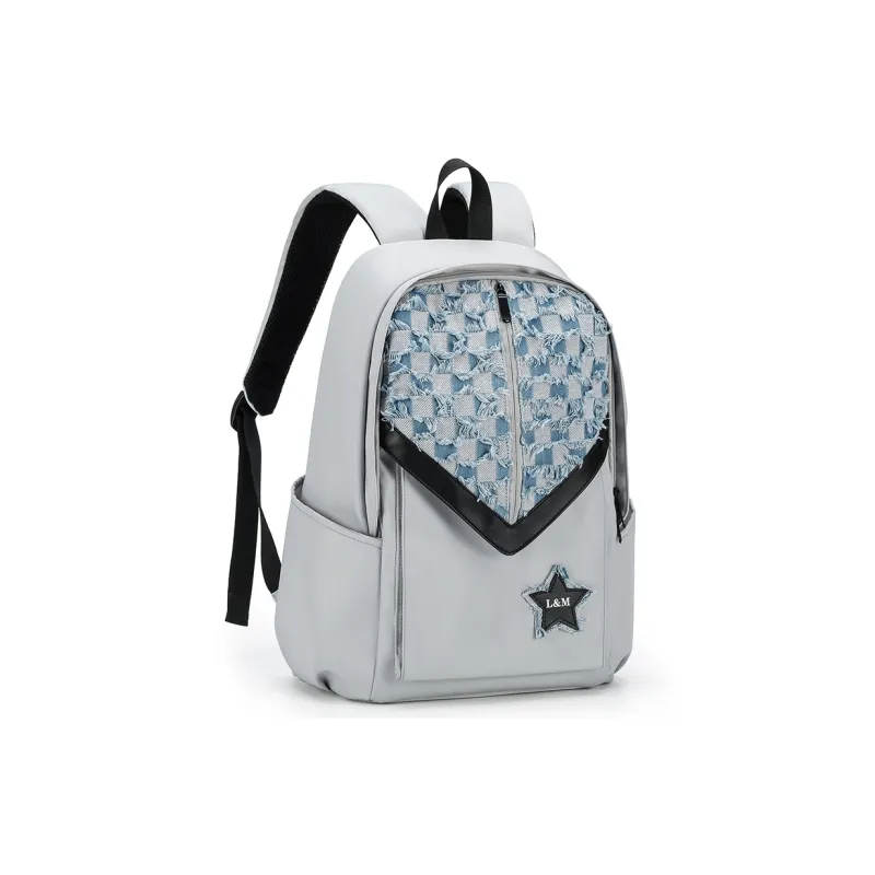 L&M Oxford Backpack Regular Unisex Black/Gray-2