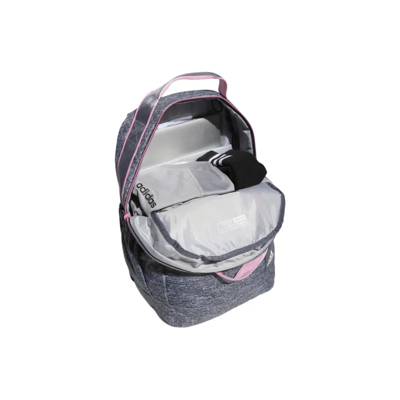 Adidas SQUAD Recycled Polyester Backpack Unisex Medium Gray With Extreme Pink-3
