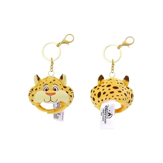 Disney Zootopia Classic Collection Tiger Officer Mini Headband Key Ring Dolls Plush Pendant 7.5cm Height-2