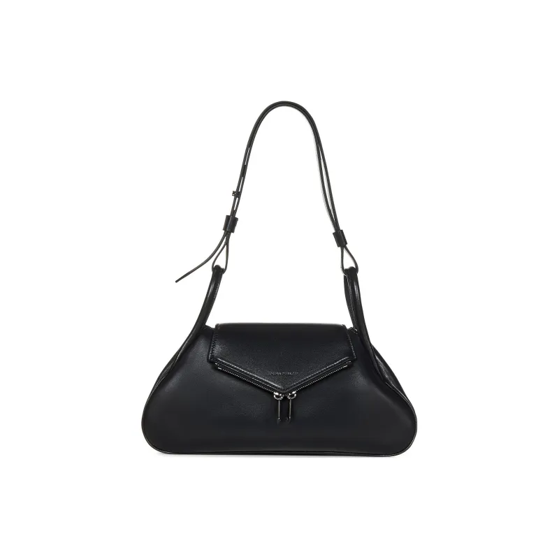 AMINA MUADDI Gemini Logo Debossed Shoulder Bag-0