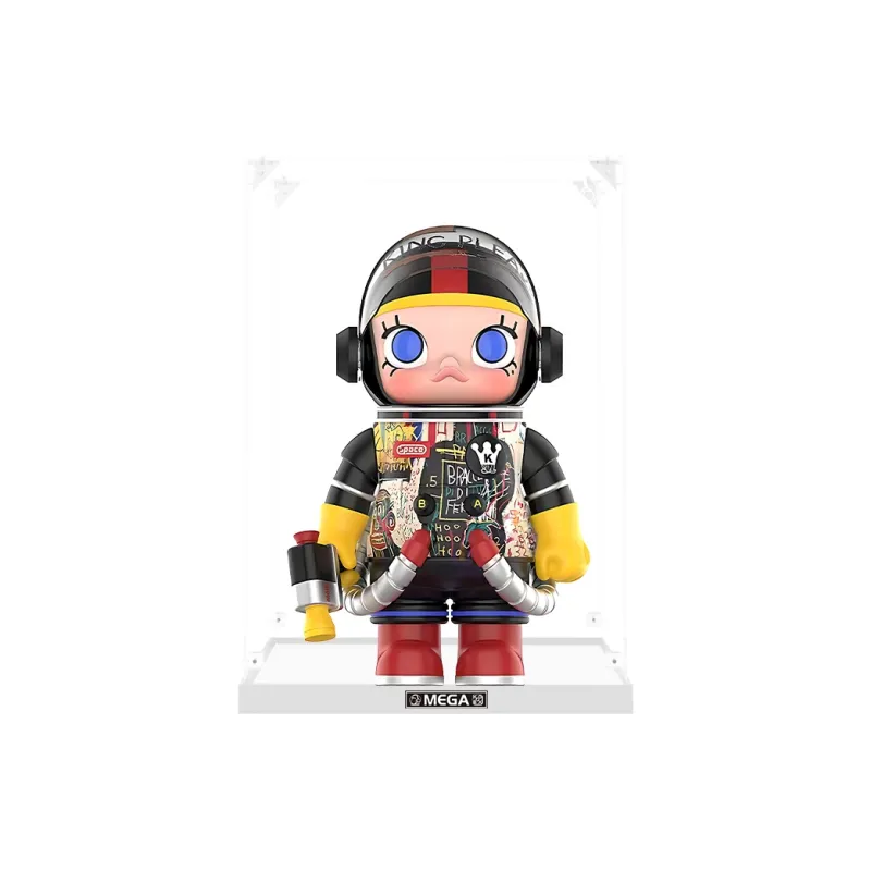 KGBOX Bubbles Mat Molly Jean Michel Basquiat 400% Doll Acrylic Figure Display Case Model Accessories-2