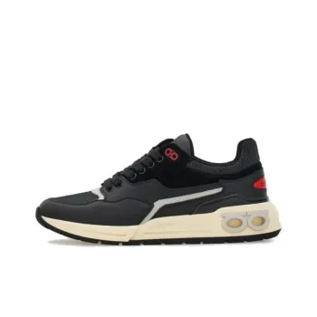 FERRAGAMO Gancini Detail Lace up Sneakers