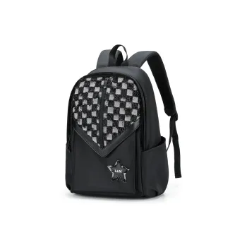 L&M Oxford Backpack Regular Unisex Black/Gray