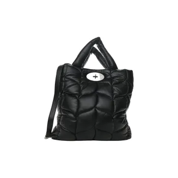 Mulberry Nappa Leather Shoulder Bag Crossbody Bag Handbag Large Size Women's Black