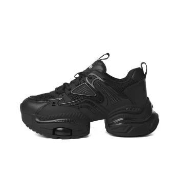 Golden Silk Rabbit Slip-Resistant Breathable Height Increasing Low-Top Chunky Sneakers Women's