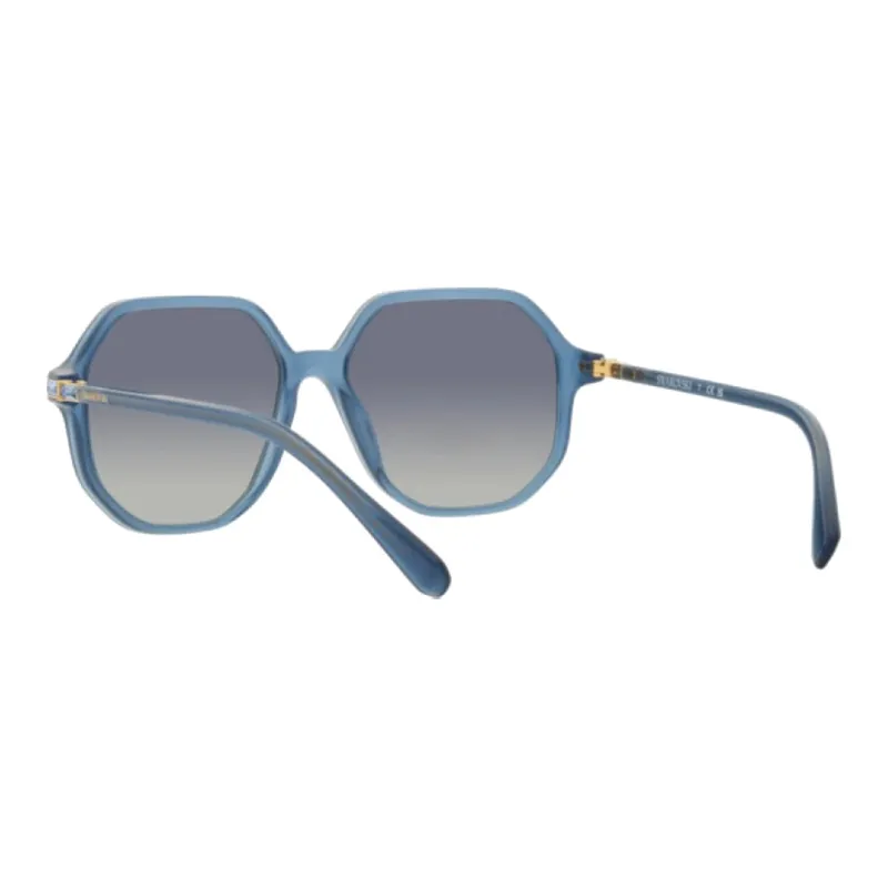 Swarovski Metal Acetyl Irregular Shape Sunglasses Unisex Blue-2