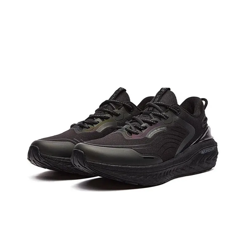 361° Anti Slip Wear Resistant Low Top Running Shoes Men's Black Gray-2