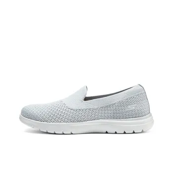 Skechers On The GO Fle Anti Slip Wear Resistant Low Top Casual Shoes Women's Light Gray