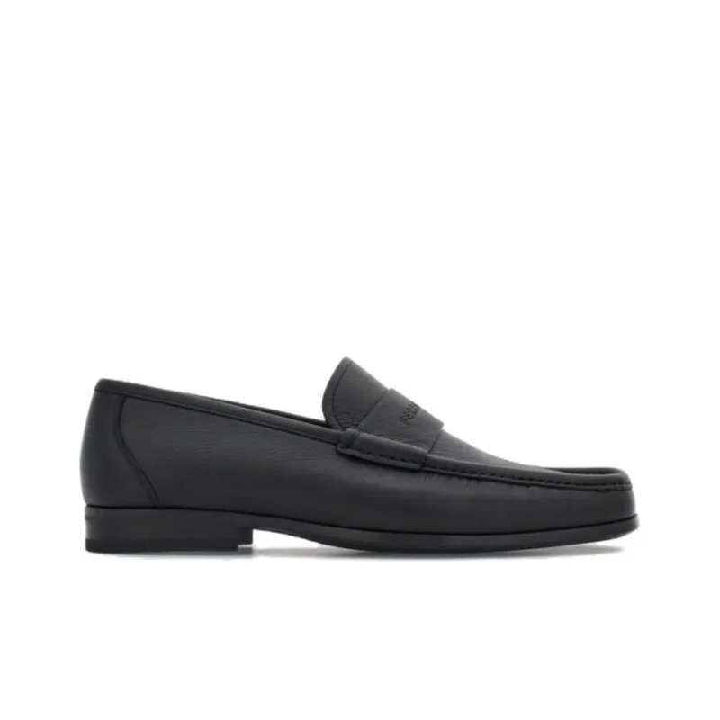 FERRAGAMO Logo-debossed Leather Loafers-1