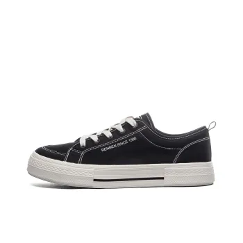 RENBEN Anti-Slip Wear-Resistant Breathable Lightweight Low-Top Canvas Shoes Unisex Black