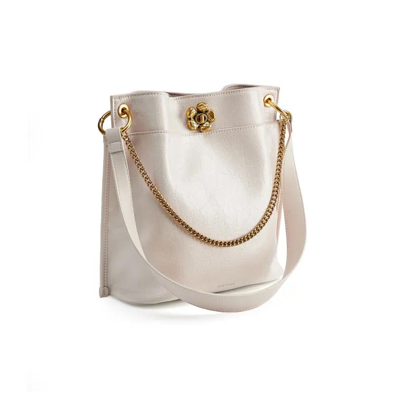 Simedin Cow Leather Bucket Bag, Shoulder Bag, Crossbody Bag Medium Size Unisex Multicolor-3