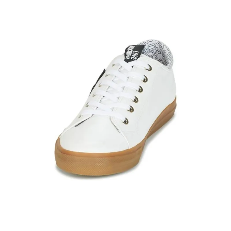 LOVE MOSCHINO Low Top Skateboard Shoes Women's White-3