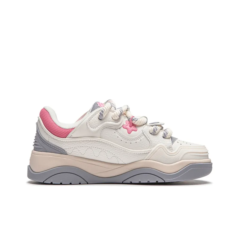 LiNing Journey 2.0 Low Top Skateboard Shoes Women's White Gray-1