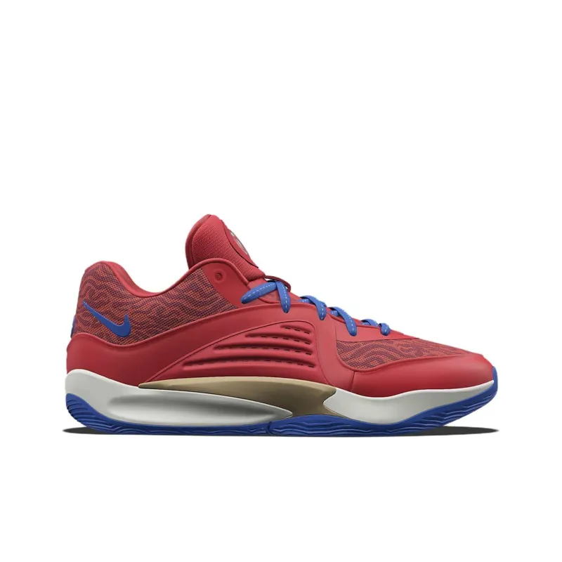 Nike KD 16 Durable Breathable Low-Top Basketball Shoes Men's Red-1