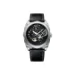 White Case Black Dial Black Leather