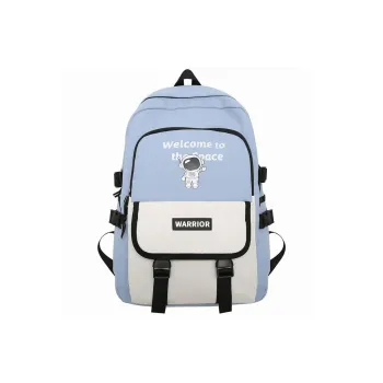 Warrior Polyester Backpack Regular Unisex Black/Blue