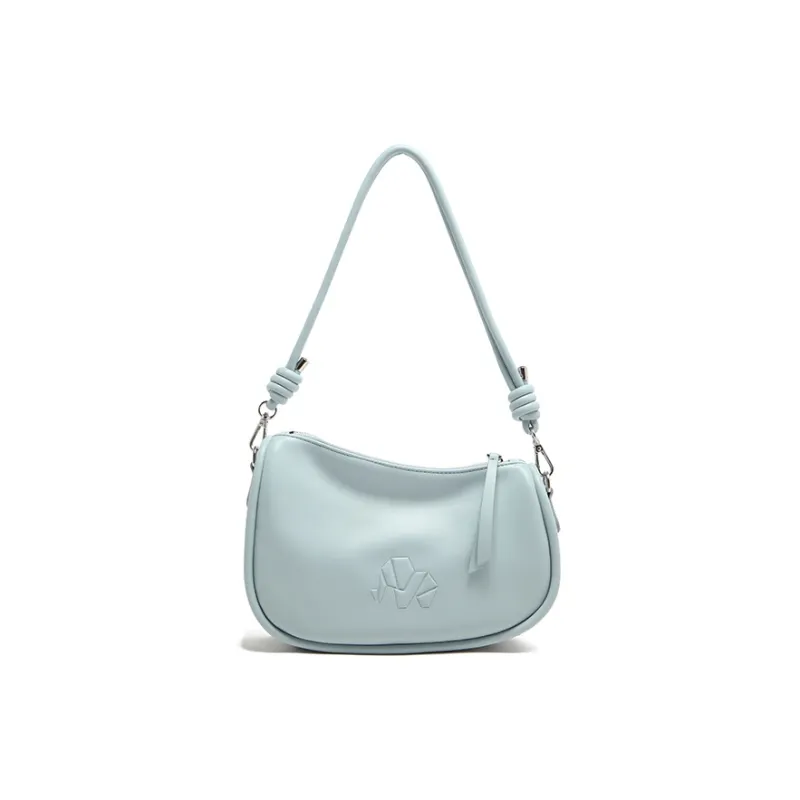 MICOCAH PU Shoulder Bag Regular Women's Crushed Ice Blue/Grain White/Elegant Black-0