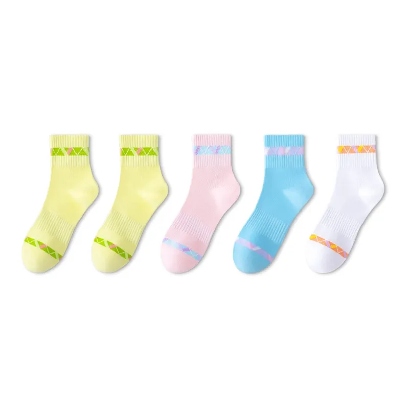LUOLIAN Mid Calf Socks Women's 5 Pack-24