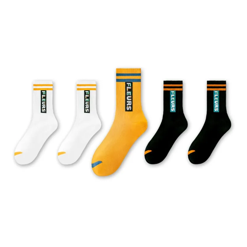 LUOLIAN Mid Calf Socks Unisex 5 Pack-3