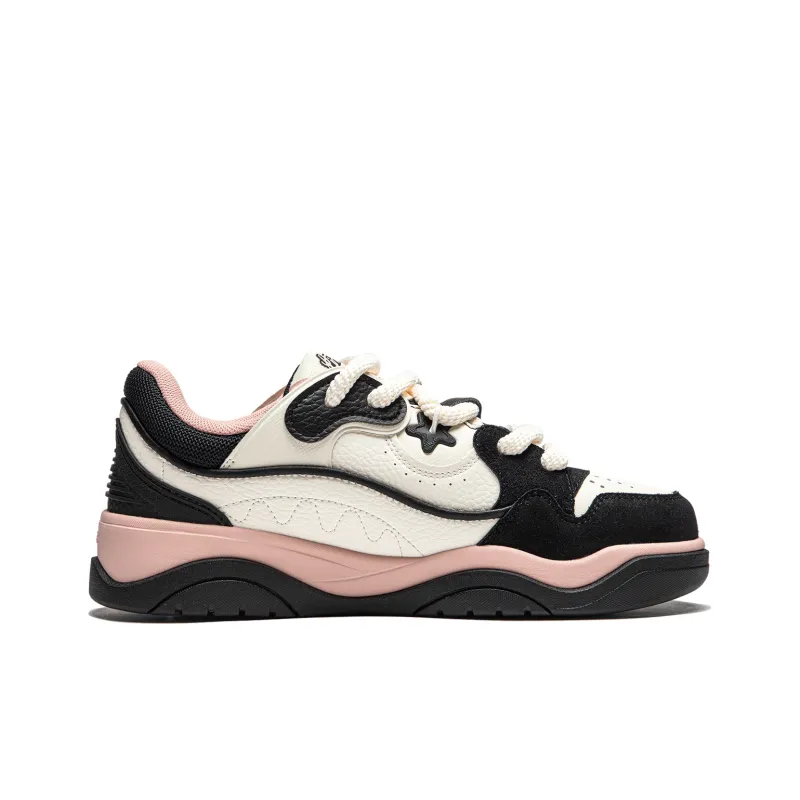 LiNing Journey 2.0 Low Top Skateboard Shoes Men's Black Beige White-1