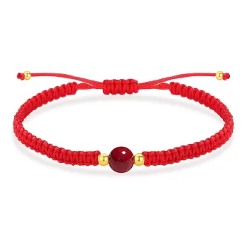 Crafts Women's Reconstructed Cinnabar Jade Bracelets Unisex