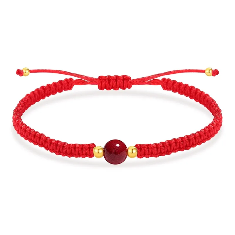 Crafts Women's Reconstructed Cinnabar Jade Bracelets Unisex-0