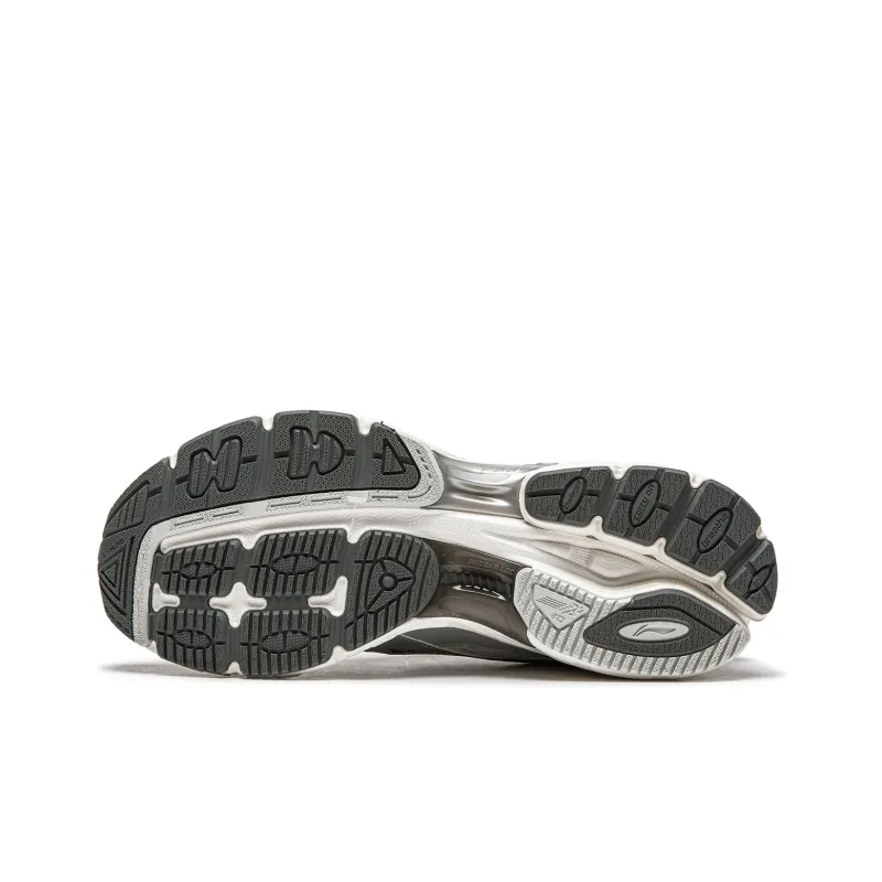 LiNing Shake 2.0 Cushioned Anti Slip And Wear Resistant Lightweight Low Top Casual Running Shoes Women's Silver Gray-5