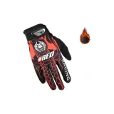 Sports-Fleece-Lined Official Skull Logo-Full Finger (Red)