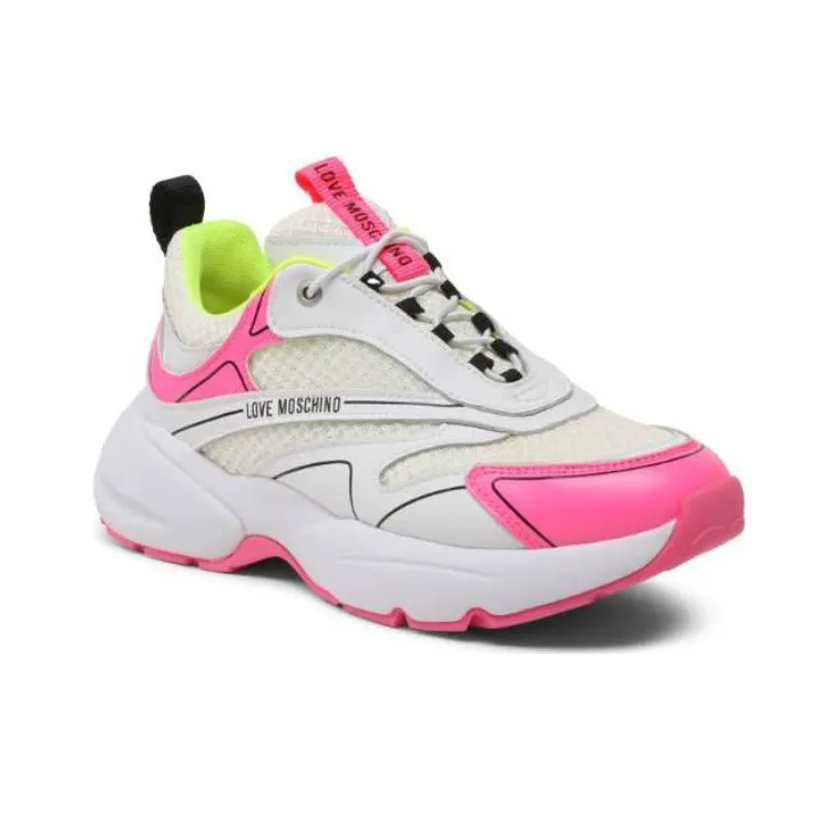 LOVE MOSCHINO Logo print Panelled Mesh Sneakers-1