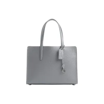 COACH Carter Cow Leather Tote Bag Shopping Bag Shoulder Bag Crossbody Bag Handbag Large Size Women's Gray Blue