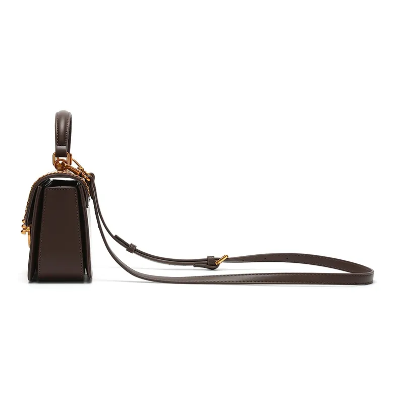 BETTINA VIVIAN PU Laminated Textile Shoulder Bag Crossbody Bag Handbag Regular Women's Coffee-4