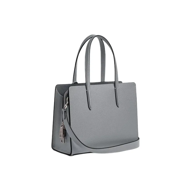 COACH Carter Cow Leather Tote Bag Shopping Bag Shoulder Bag Crossbody Bag Handbag Large Size Women's Gray Blue-1