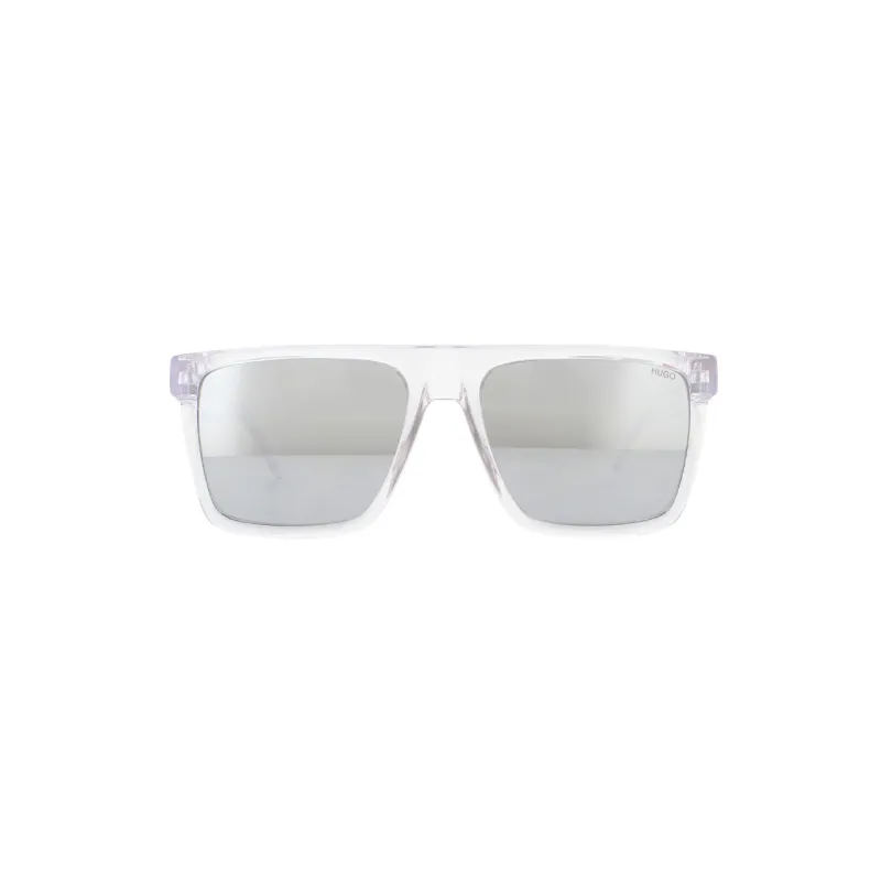 HUGO BOSS Plastic Rectangular Sunglasses Men's Transparent-1