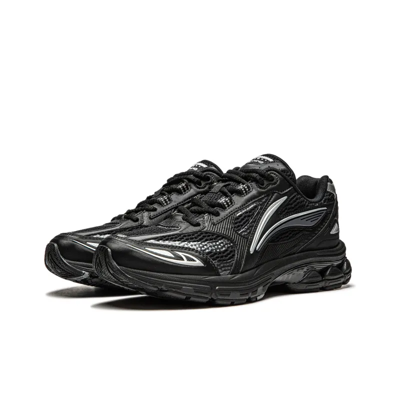 LiNing Shake 2.0 Wear Resistant Slip Resistant Low Top Running Shoes Women's Black Silver-2