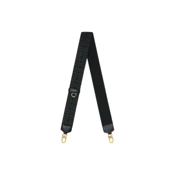 GIVENCHY 4G Calfskin With Canvas Shoulder Strap Bag Straps Women's Black