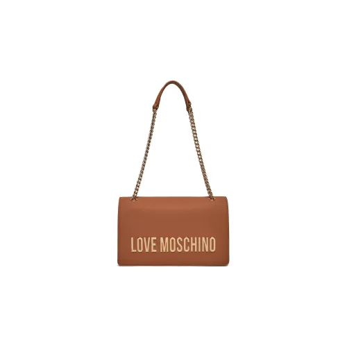 LOVE MOSCHINO Faux Leather Handbag, Shoulder Bag Trumpets Women's Brown