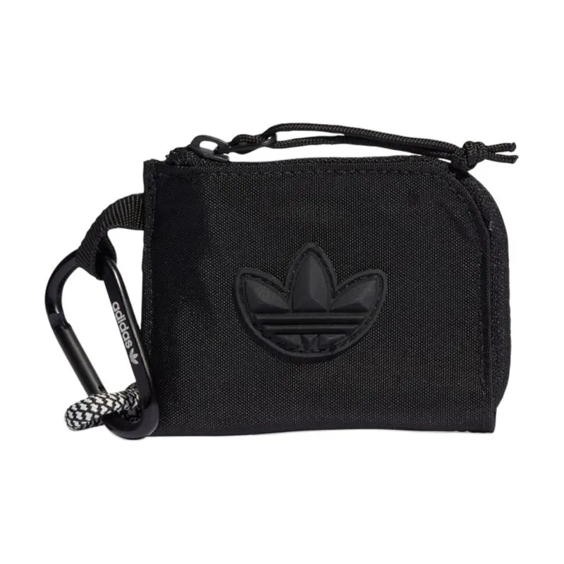 Adidas Originals Recycled Nylon Wallet Small Size Unisex Black-0