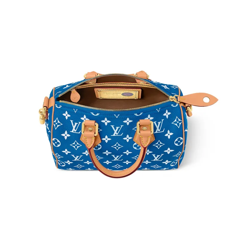 LOUIS VUITTON Speedy P9 Bandoulière 25 Monogram Leather Blue-3