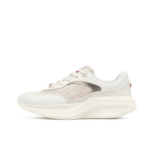 LI-NING 1990 Running Shoes Women's Low-Top Off White/Apricot Gold