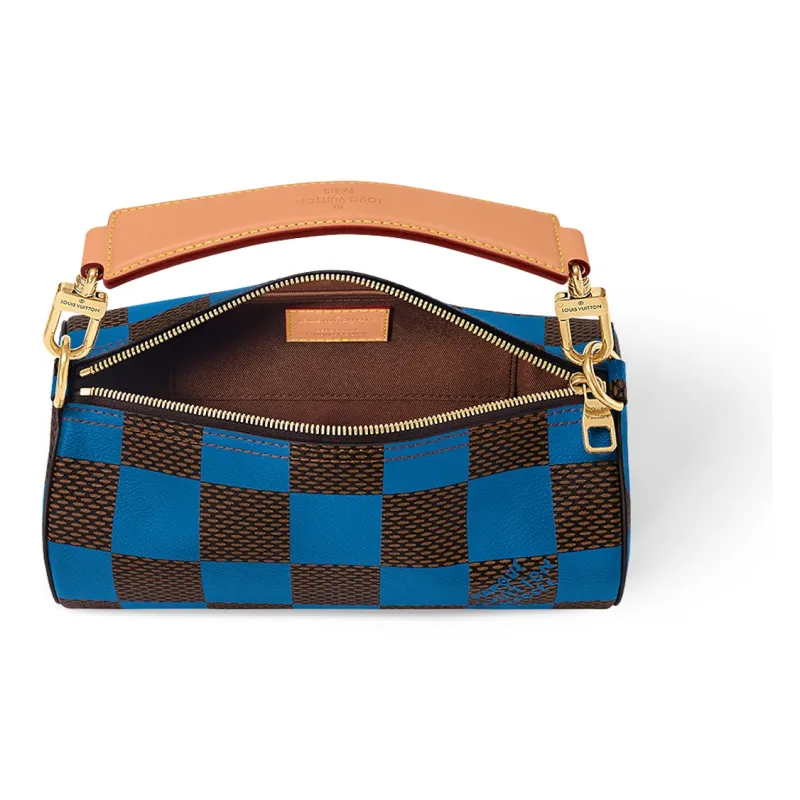 LOUIS VUITTON Soft Polochon Pm Damier Pop Blue-3